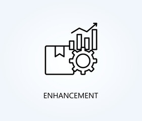 Enhancement vector, icon or logo sign symbol illustration.