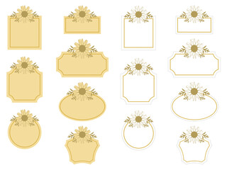 7種2色のマーガレットのラベル