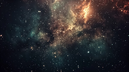 Star clusters shining into deep space. Night sky, glittering sta