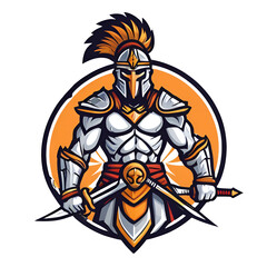 knight gaming esport mascot logo vector illustration