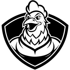 head of a hen mascot,hensilhouette,egale vector,icon,svg,characters,Holiday t shirt,black hen Hand drawn trendy logo Vector illustration,chicken on a white background,eps,png