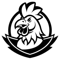 head of a hen mascot,hensilhouette,egale vector,icon,svg,characters,Holiday t shirt,black hen Hand drawn trendy logo Vector illustration,chicken on a white background,eps,png