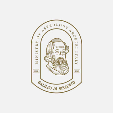 Astrology Arcetri Minimalist Logo - Homage to Galileo di Vincenzo