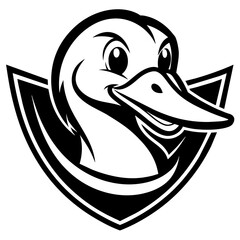 head of a duck mascot,Duck silhouette,egale vector,icon,svg,characters,Holiday t shirt,black duck Hand drawn trendy logo Vector illustration,duck on a white background,eps,png