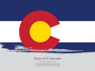 Flag of the state of Colorado. United States of America