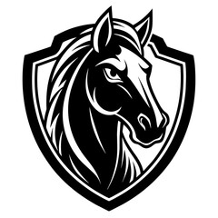 head of a horse mascot,cow silhouette,horse vector,icon,svg,characters,Holiday t shirt,black cow horse drawn trendy logo Vector illustration,horse on a white background,eps,png