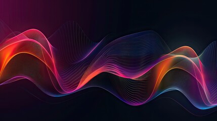 Sound waves, illustration of music equalizer sound waves