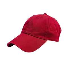 Red baseball cap isolated on white background