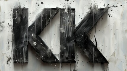 **"K" on white Background 4k