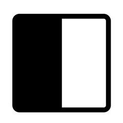 Half filled square icon 