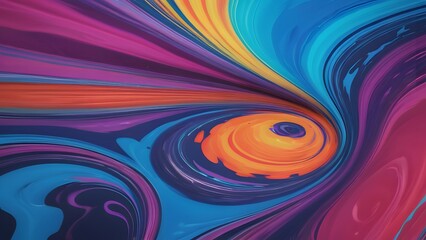 Fototapeta premium Vibrant wave pattern in colorful backdrop