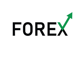 forex word with arrow graph going up profit progress market grow