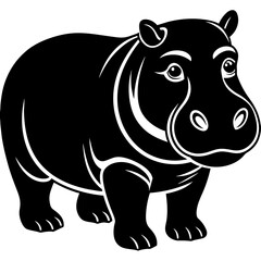 head of a Hippopotamus mascot,Hippopotamus silhouette,zabra face vector,icon,svg,characters,Holiday t shirt,black Hippopotamus face drawn trendy logo Vector illustration,Hippopotamus on a white backgr