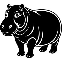 head of a Hippopotamus mascot,Hippopotamus silhouette,zabra face vector,icon,svg,characters,Holiday t shirt,black Hippopotamus face drawn trendy logo Vector illustration,Hippopotamus on a white backgr