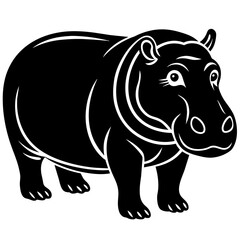 head of a Hippopotamus mascot,Hippopotamus silhouette,zabra face vector,icon,svg,characters,Holiday t shirt,black Hippopotamus face drawn trendy logo Vector illustration,Hippopotamus on a white backgr