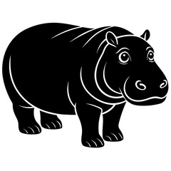 head of a Hippopotamus mascot,Hippopotamus silhouette,zabra face vector,icon,svg,characters,Holiday t shirt,black Hippopotamus face drawn trendy logo Vector illustration,Hippopotamus on a white backgr