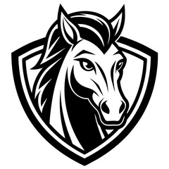 head of a horse mascot,horse silhouette,vector,icon,svg,characters,Holiday t shirt,black horse face drawn trendy logo Vector illustration,horse on a white background,eps,png