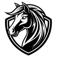 head of a horse mascot,horse silhouette,vector,icon,svg,characters,Holiday t shirt,black horse face drawn trendy logo Vector illustration,horse on a white background,eps,png