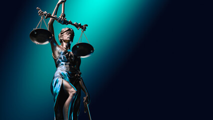 Legal Concept: Themis is Goddess of Justice and law - obrazy, fototapety, plakaty