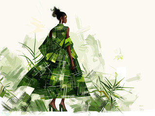 Eco-Conscious Fashion: Designer Spotlights Sustainable Designs Through Vibrant Animated Collection