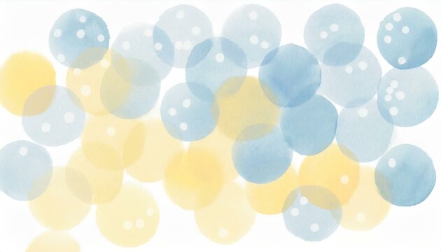 Watercolor style illustration background with simple polka dots.
