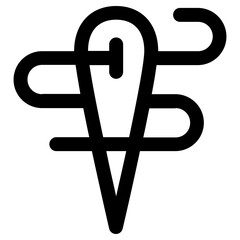 needle icon, simple vector design