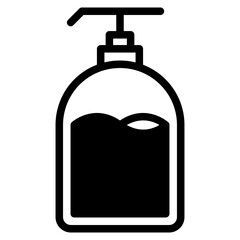 Body Soap vector icon. Hand wash gel symbol. Liquid shampoo container symbol. Baby lotion bottle