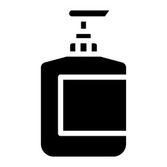 Obraz premium Body Soap vector icon. Hand wash gel symbol. Liquid shampoo container symbol. Baby lotion bottle