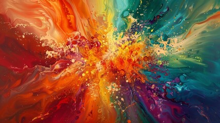 As new colors burst forth the abstract explosions evolve and continue to surprise with their beauty.