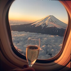 view from the window of the plane