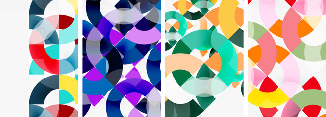 Set of circle lines poster backgrounds. Vector illustration For Wallpaper, Banner, Background, Card, Book Illustration, landing page