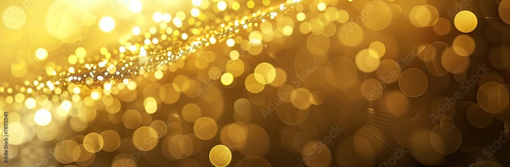 Poster golden glitter lights