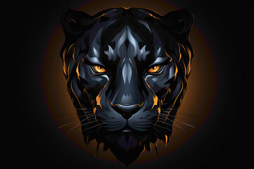 Mysterious panther icon, with its sleek silhouette and penetrating gaze, symbolizing stealth and power.
