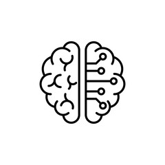 Artificial intelligence icon, simple style design inspiration for any interface and purpose