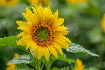 Obraz premium Sunflower, beautiful symbol of summer