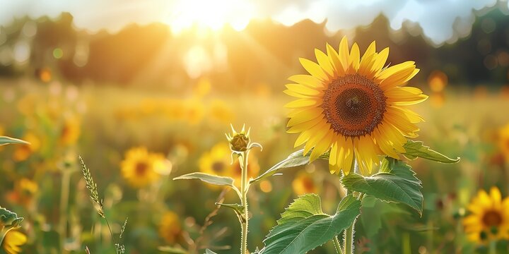 Sunflower, beautiful symbol of summer
