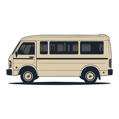 Obraz na płótnie Canvas mini bus logo icon vector silhouette design image