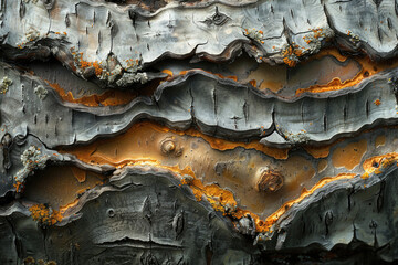 A captivating close-up of a birch tree's bark