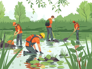 Volunteers Unite to Restore Aquatic Haven: Community Effort Rejuvenates Polluted River