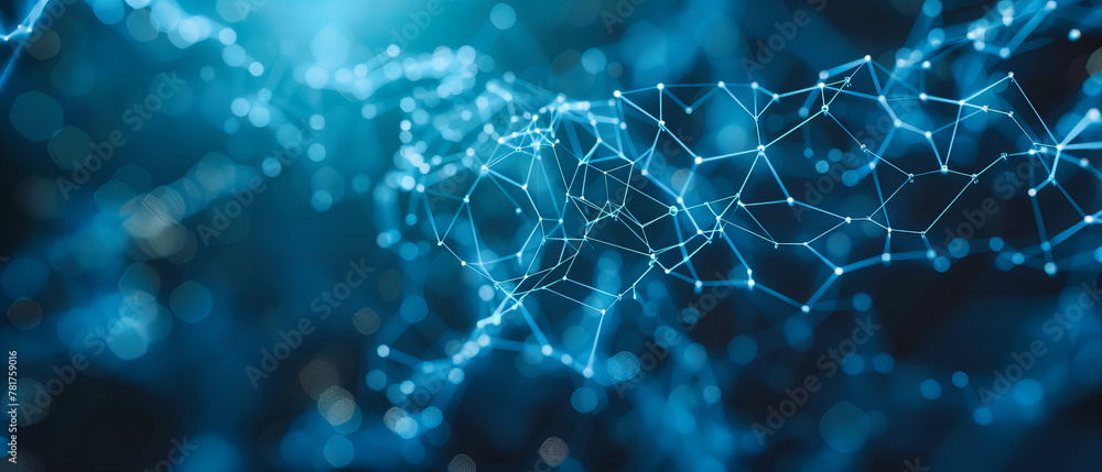 Poster digital network veins, abstract blueprint of connectivity, futuristic weave of technology and inform