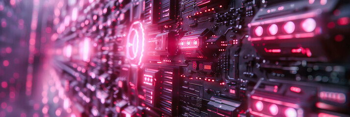 Fototapeta premium Digital Networking and Futuristic Connectivity, Abstract Blue Background Symbolizing Advanced Information Technology and Cyber Security