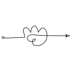 Knot arrow line thought