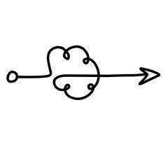 Knot arrow line thought