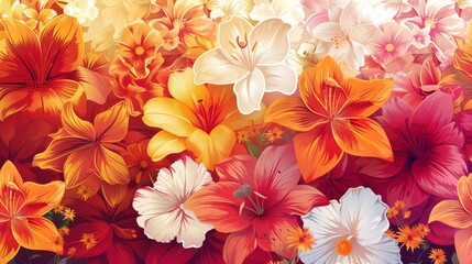 Obraz premium Floral Patterns: A vector design featuring a variety of different flowers