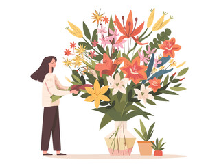 Florist's Artistic Creation: A Vibrant Floral Symphony for Special Celebrations