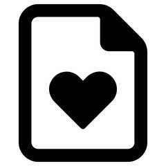 love document icon, simple vector design