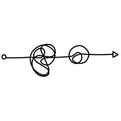 Knot arrow line thought