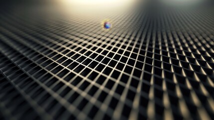 Geometric Textures: A 3D vector illustration of a grid pattern with diagonal lines