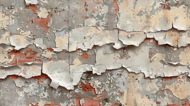 Grunge Patterns: A vector illustration of peeling paint on a wall