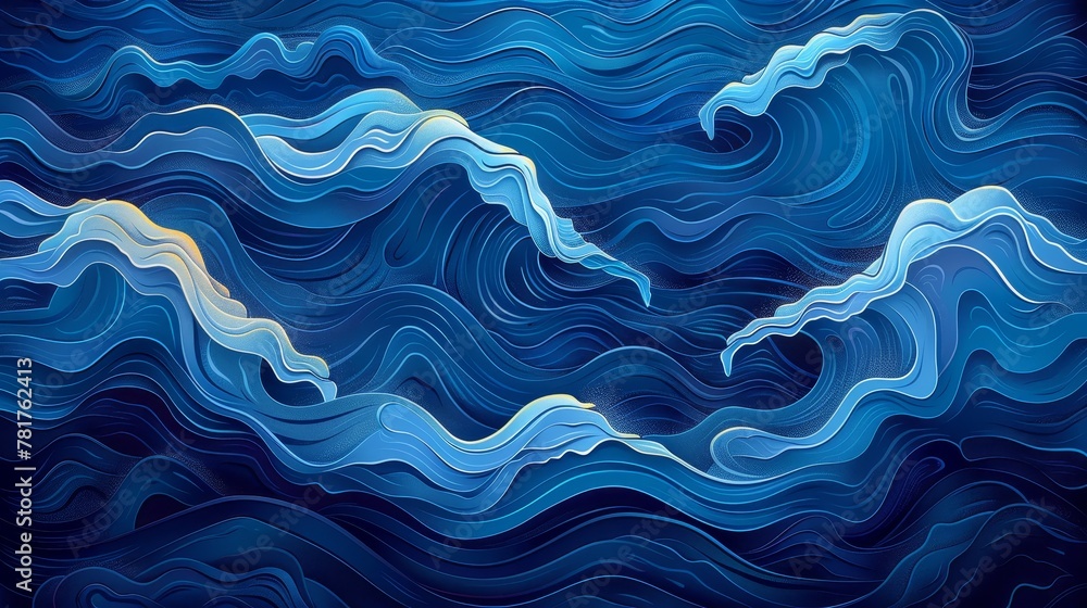 Poster nature patterns: a vector illustration of patterns in waves